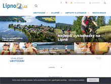 Tablet Screenshot of lipno.cz